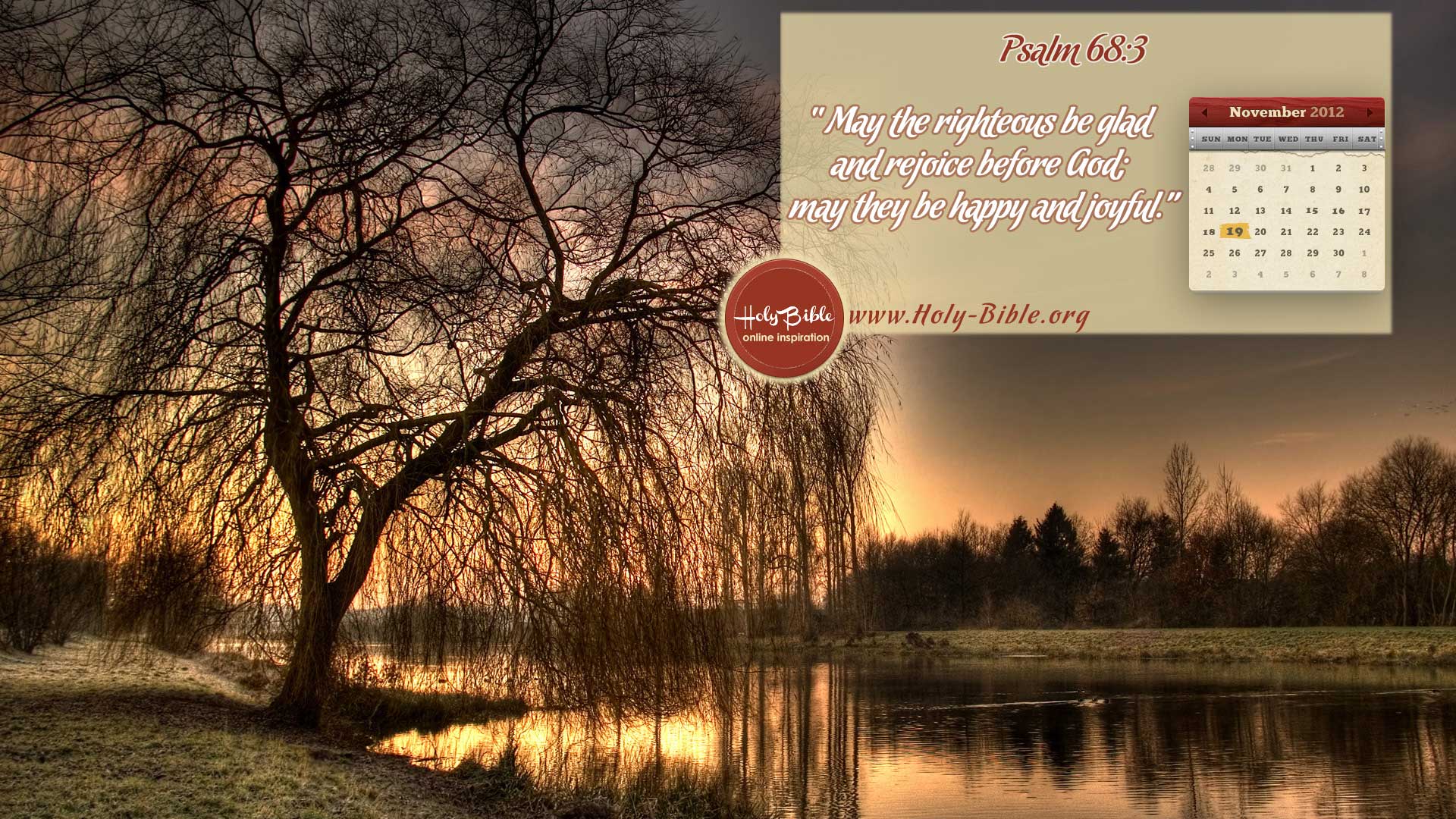 Bible Verse of the day – Psalm 68:3
