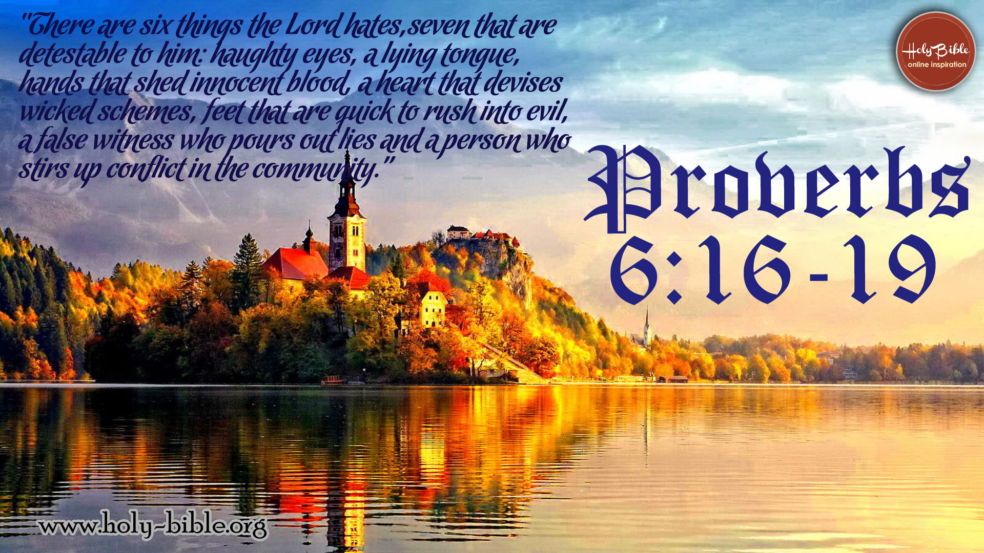 Bible Verse Of The Day Proverbs 6 16 19 Holy Bible