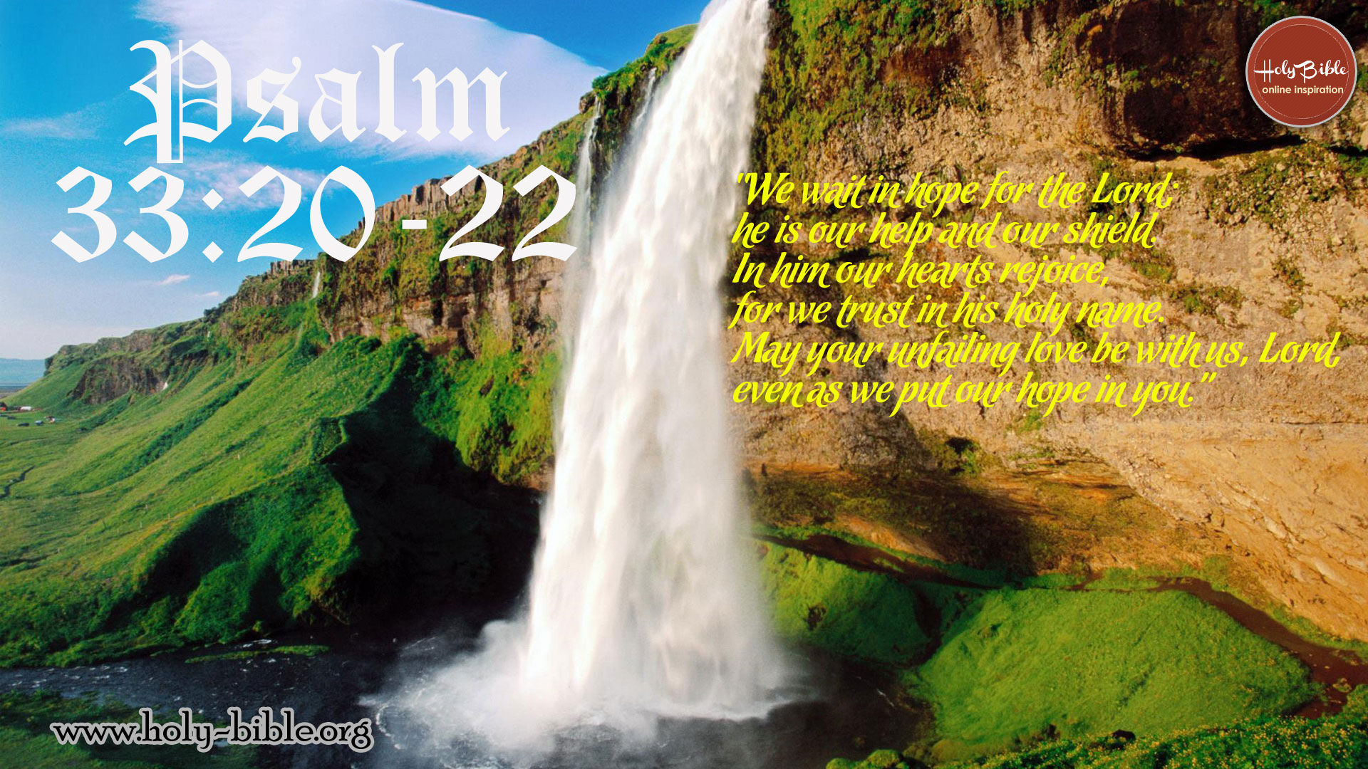 Bible Verse Of The Day Psalm 33 20 22 Holy Bible