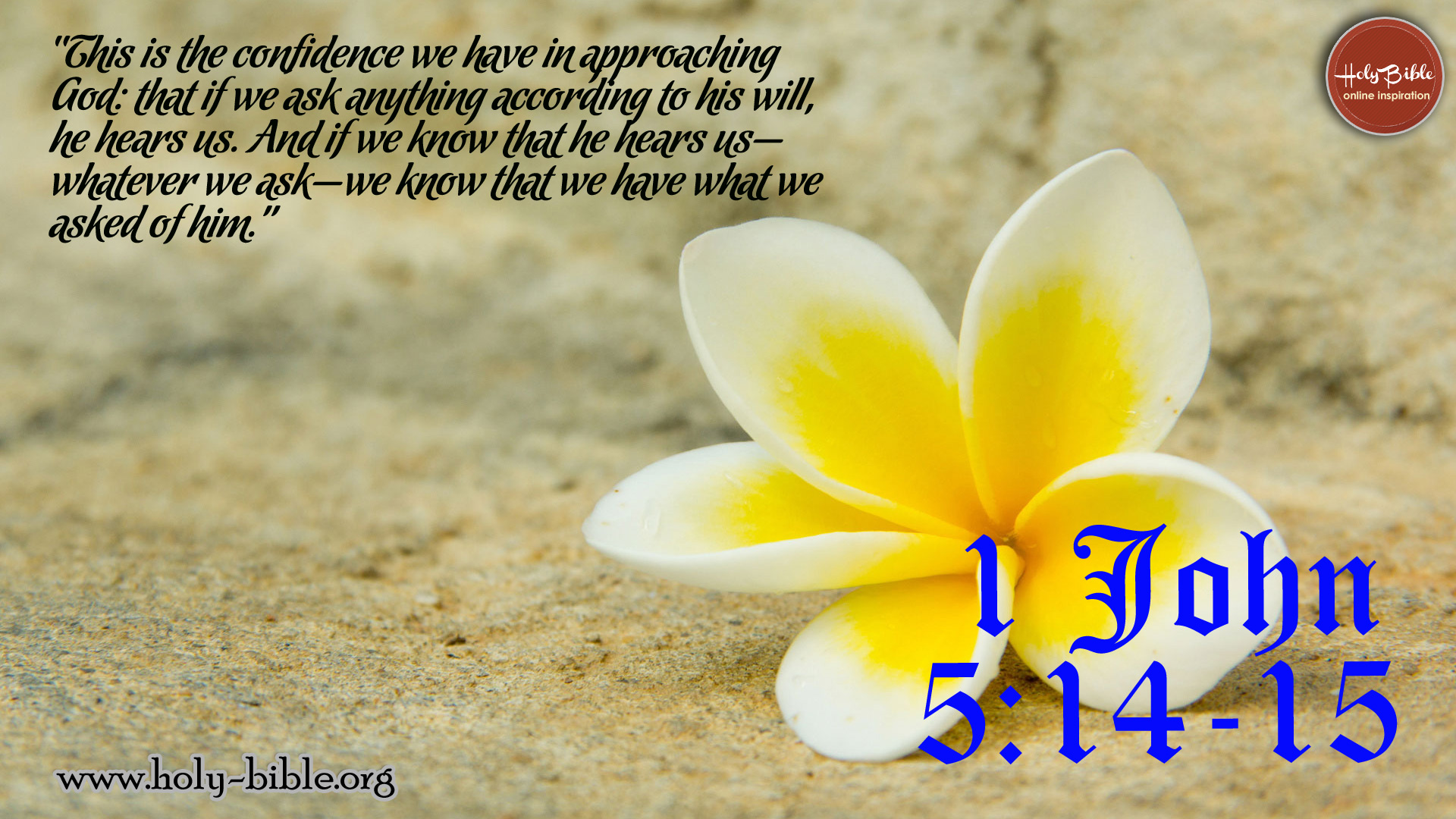 Bible Verse Of The Day 1 John 5 14 15 Holy Bible
