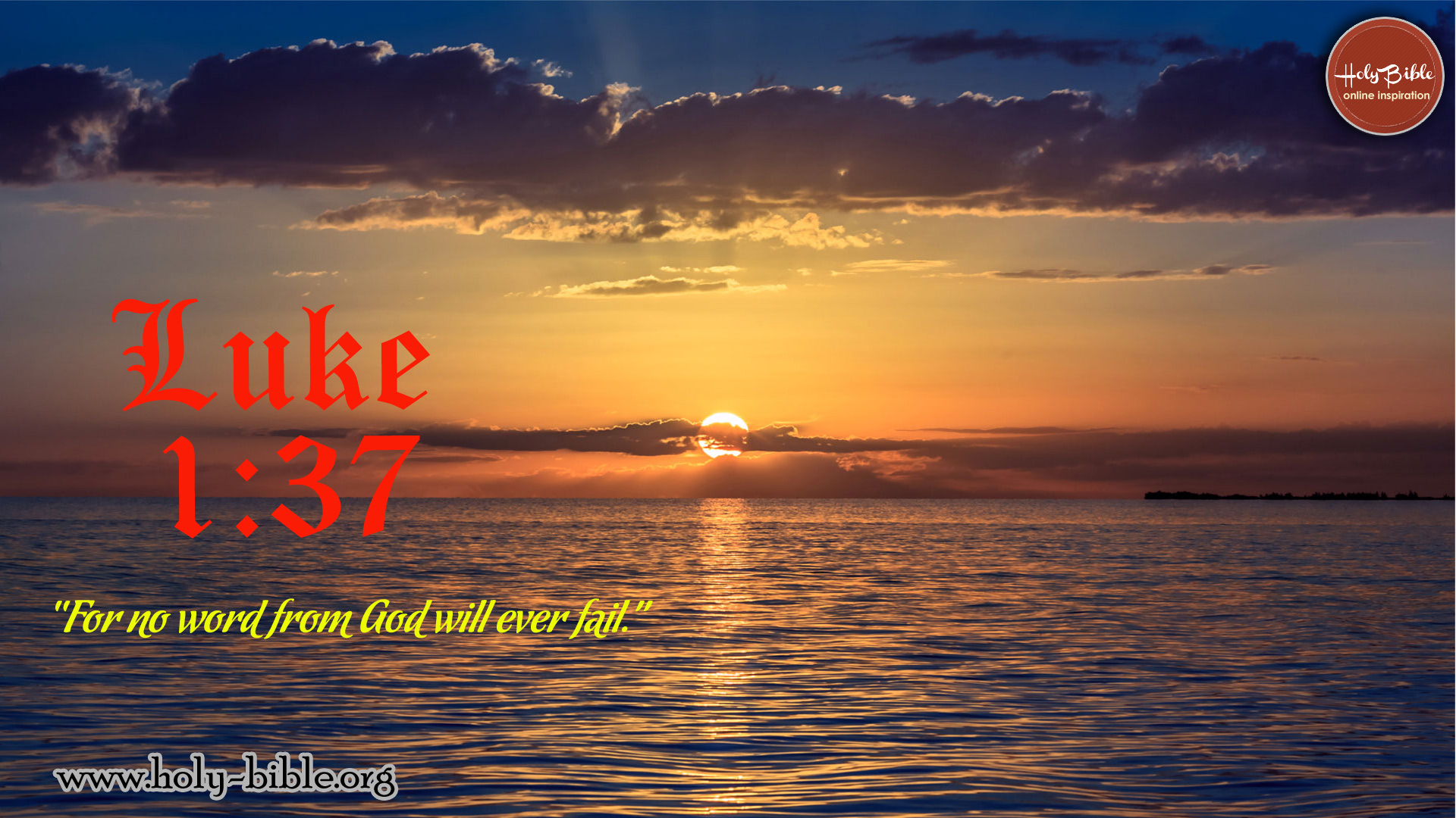 Bible Verse Of The Day Luke 1 37 Holy Bible